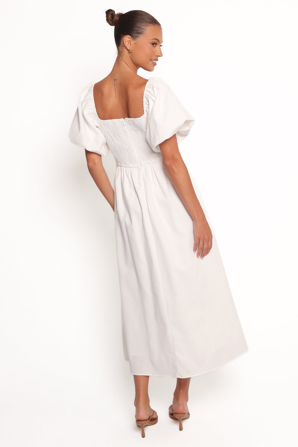 Petal and Pup Women's Clo Puff Sleeve Midi Dress