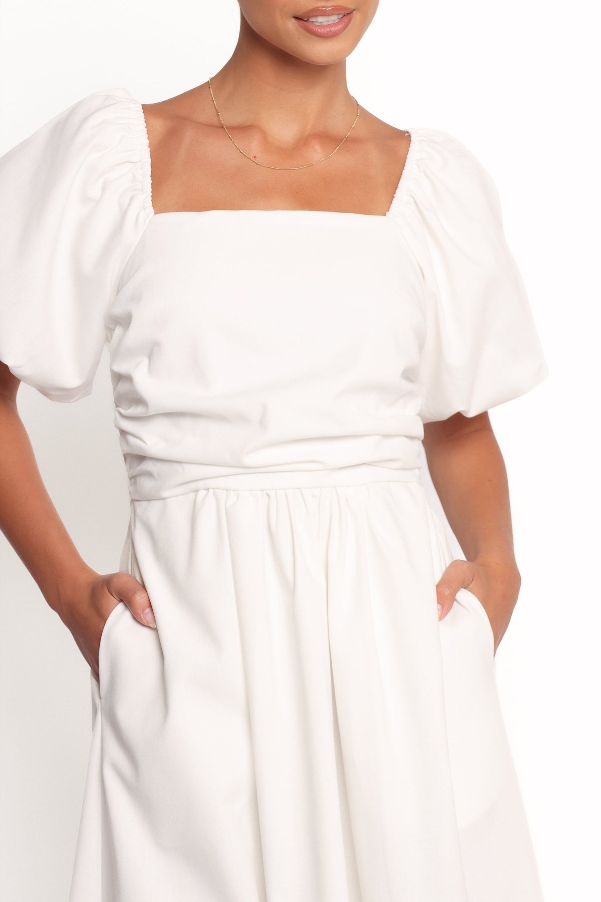 Petal and Pup Women's Clo Puff Sleeve Midi Dress