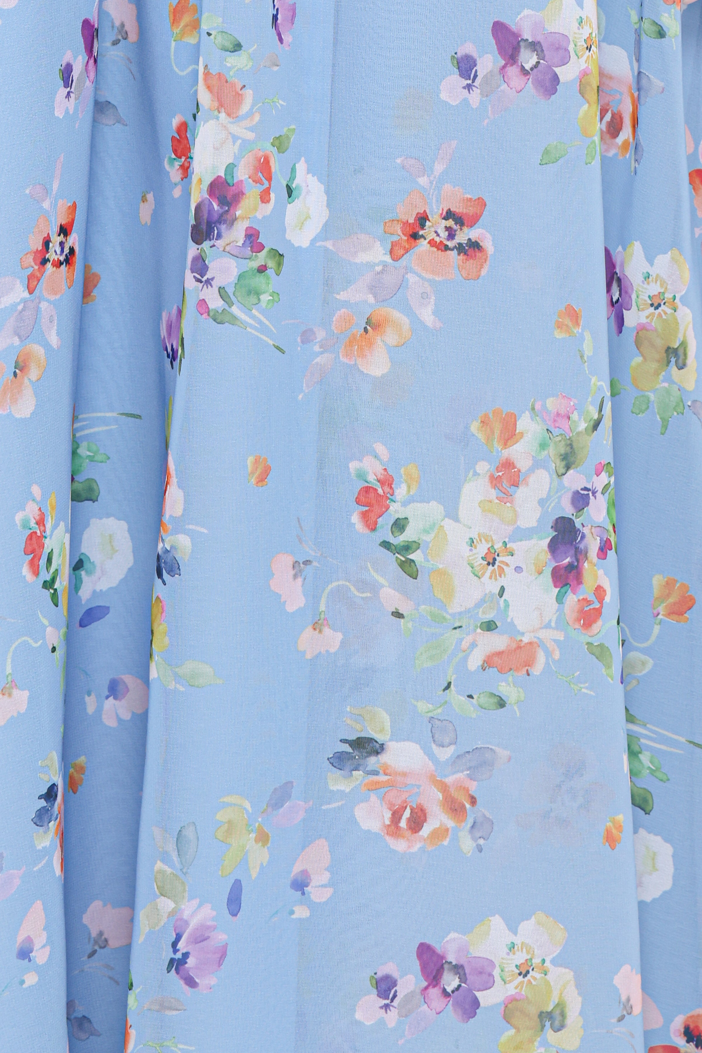 Petal and Pup USA DRESSES Codie Off Shoulder Maxi Dress - Cornflower Blue Floral