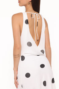 Petal and Pup USA DRESSES Collette Maxi Dress - White Polka Dot
