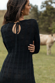 Petal and Pup USA DRESSES Colter Long Sleeve Maxi Dress - Black