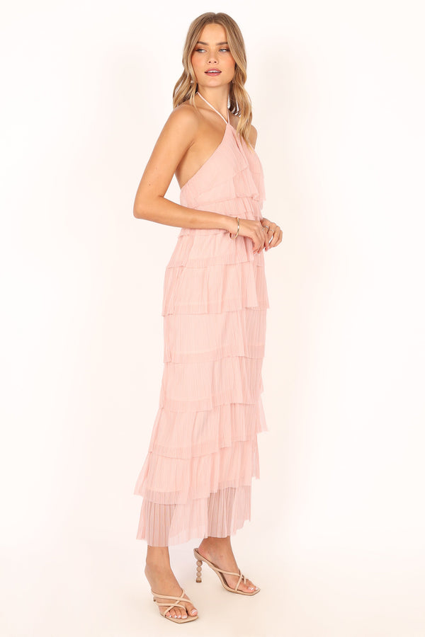 Petal and Pup USA DRESSES Colton Halterneck Maxi Dress - Pink