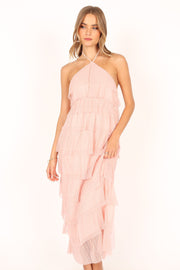 Petal and Pup USA DRESSES Colton Halterneck Maxi Dress - Pink