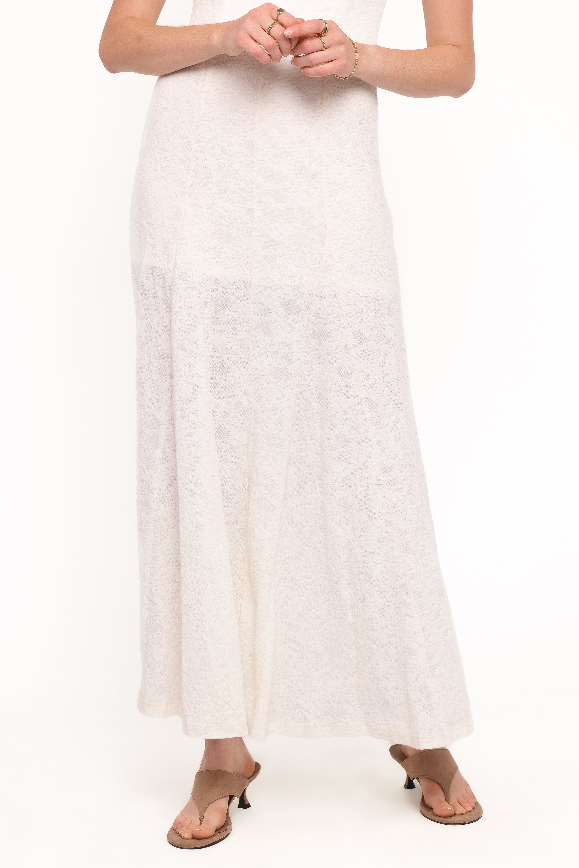 Petal and Pup USA DRESSES Constance Lace Maxi Dress - White