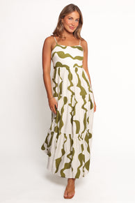 Petal and Pup USA DRESSES Cora Maxi Dress - Green