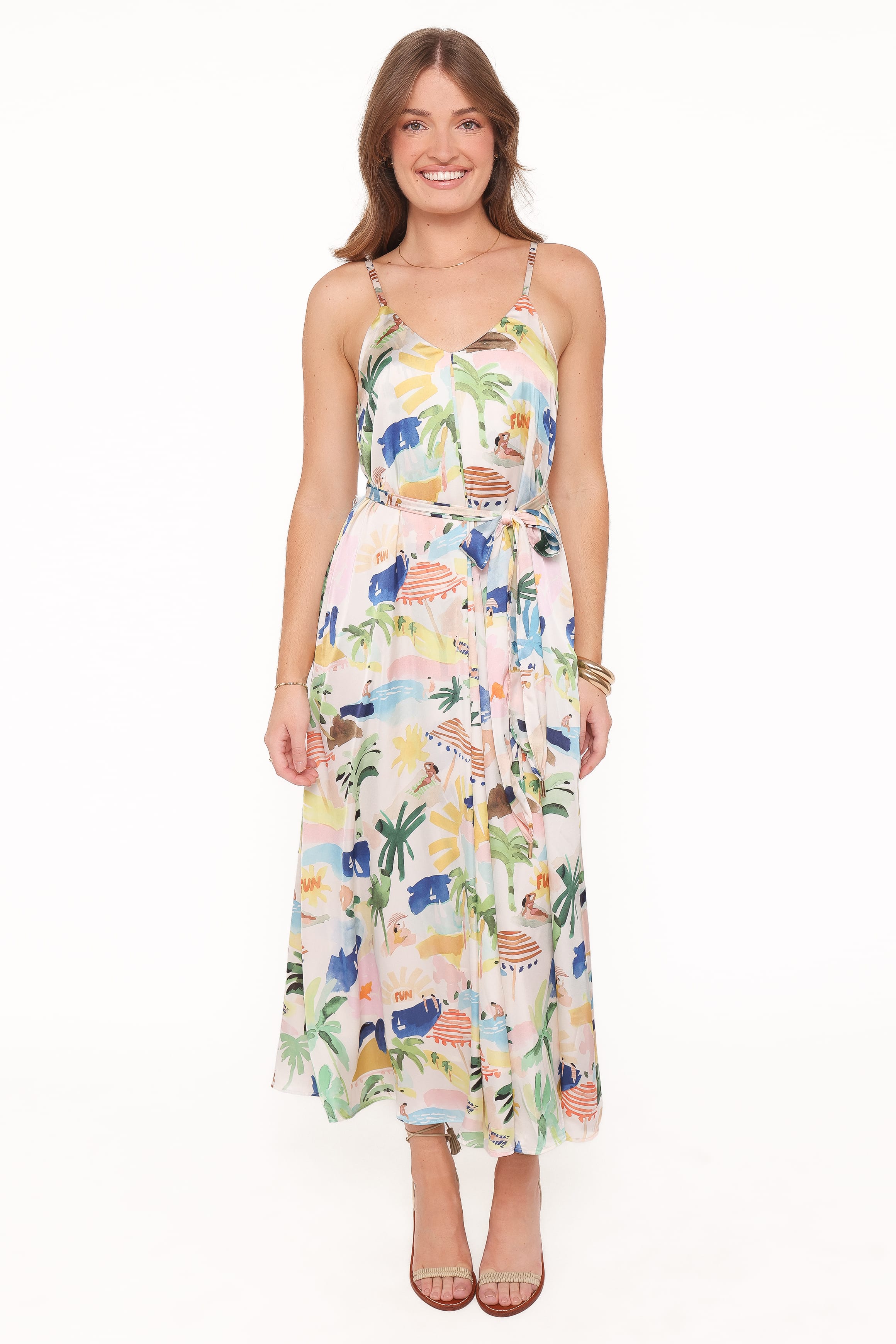 Petal and Pup USA DRESSES Coralee Maxi Dress - Cream Resort Isle