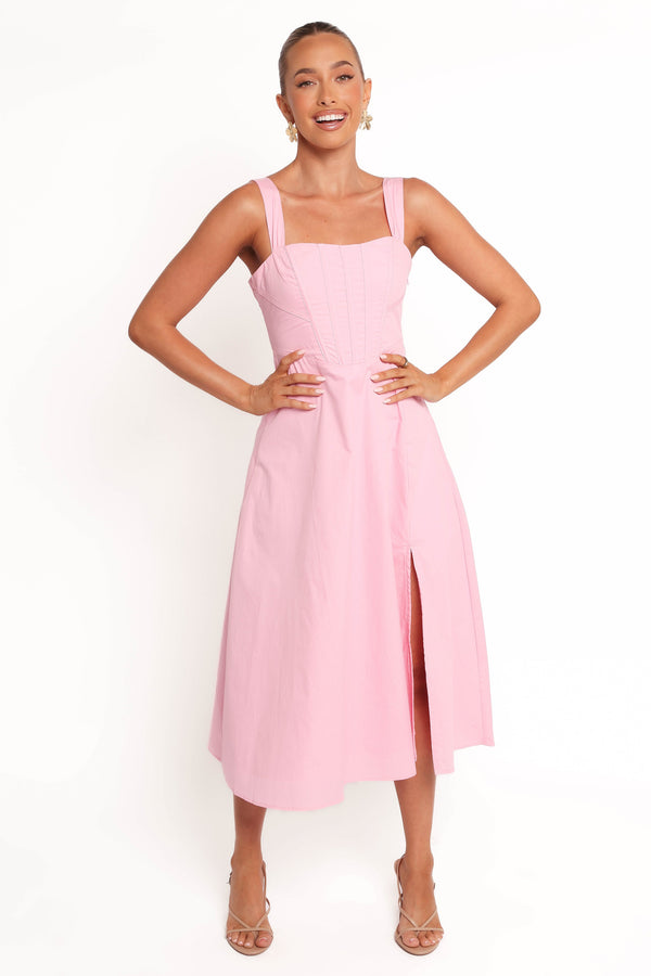 Petal and Pup USA DRESSES Cosima Midi Dress - Pink