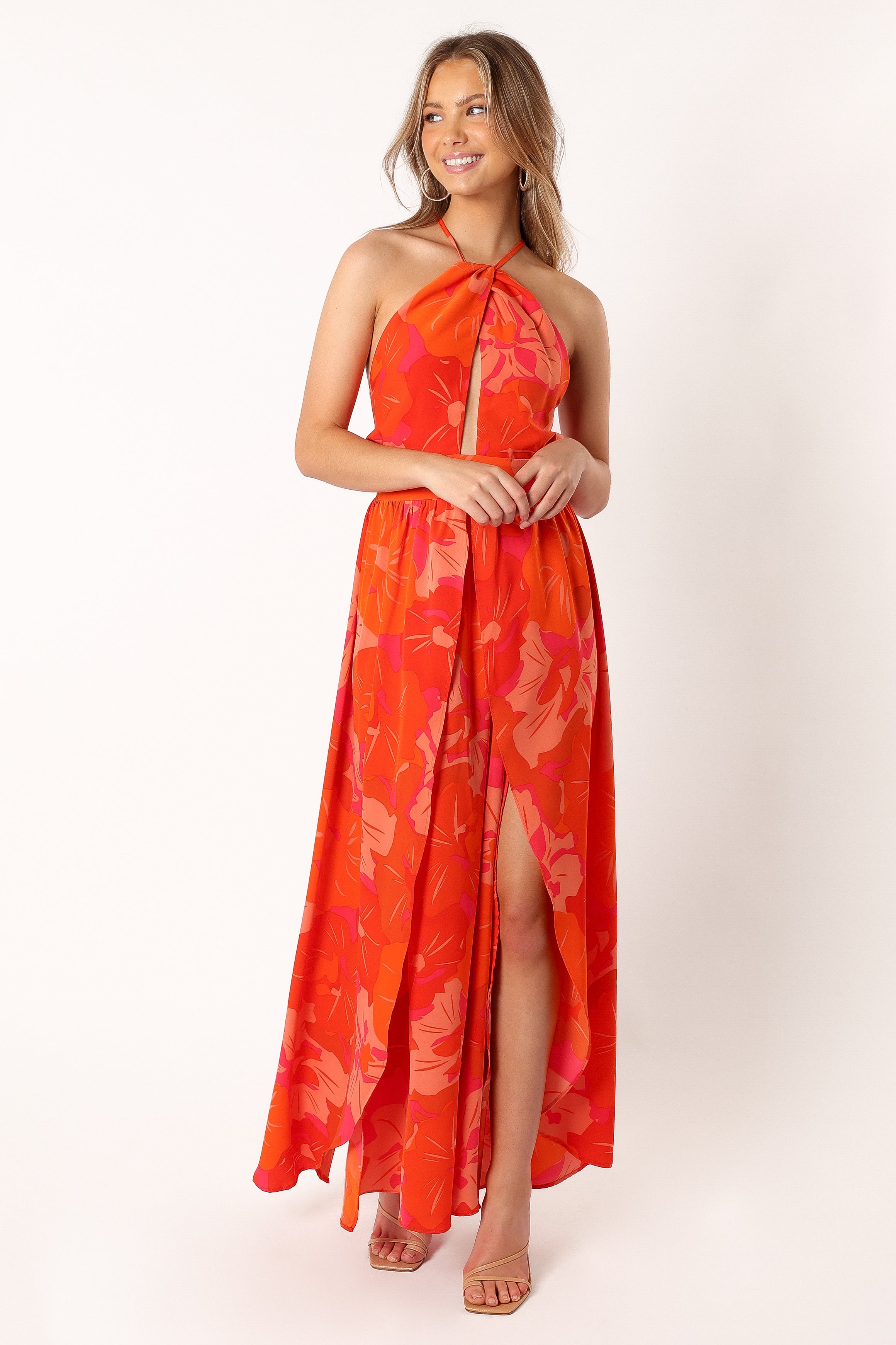 Orange Halter Dress