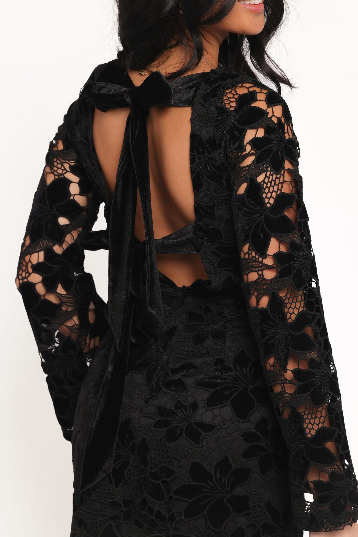 Cynthia Velvet Lace Mini Dress