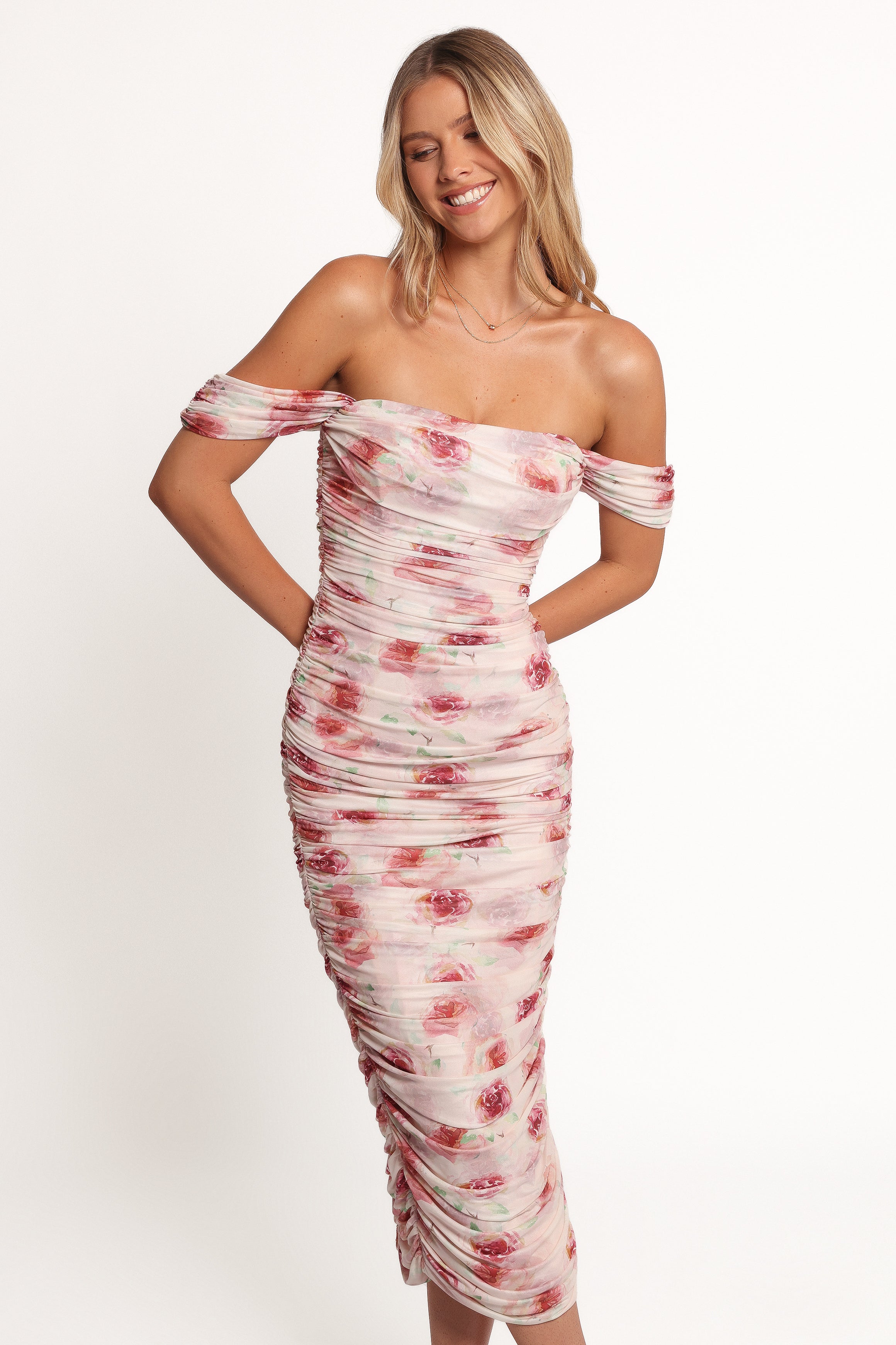 Petal and Pup USA DRESSES Cyra Midi Dress - Rose
