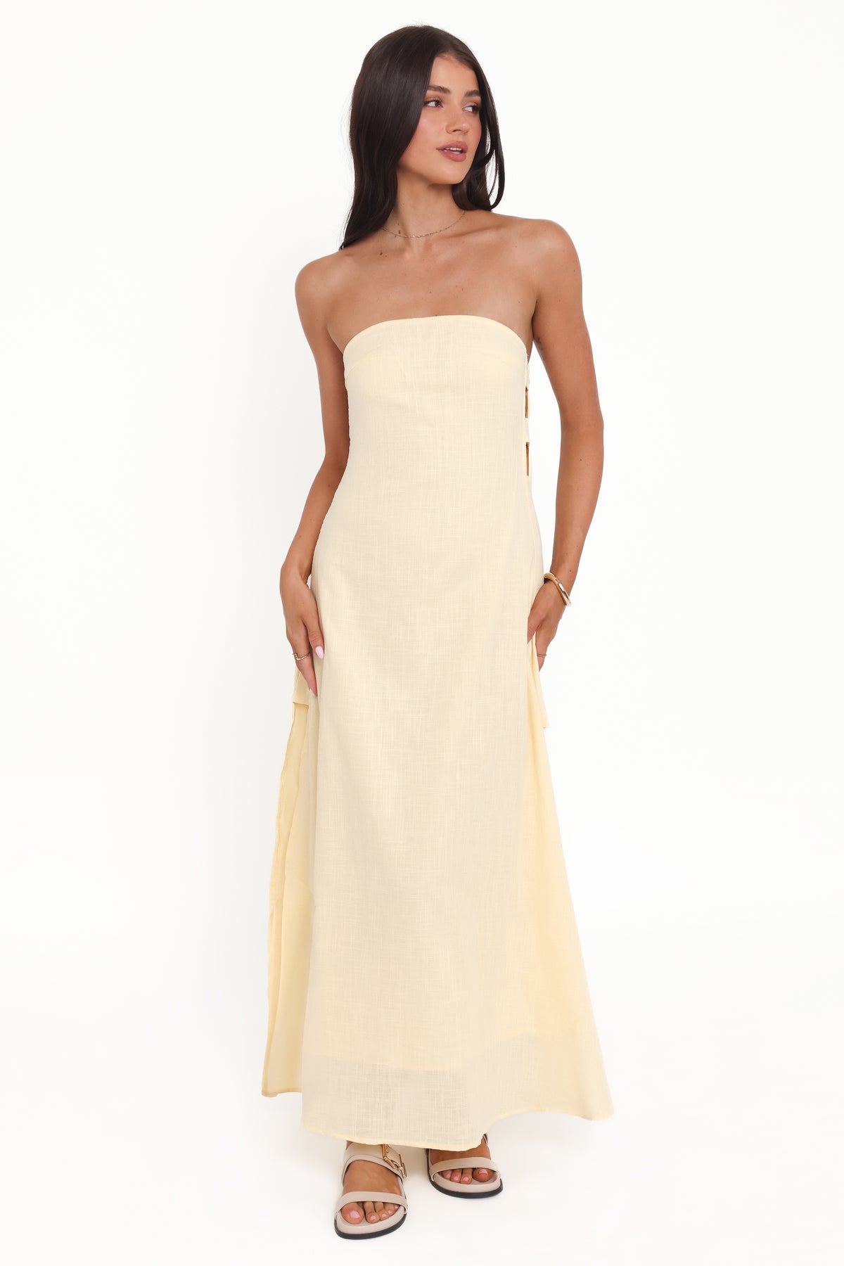 Cyrus Strapless Maxi Dress - Butter Yellow Cyrus Strapless Maxi Dress - Butter Yellow