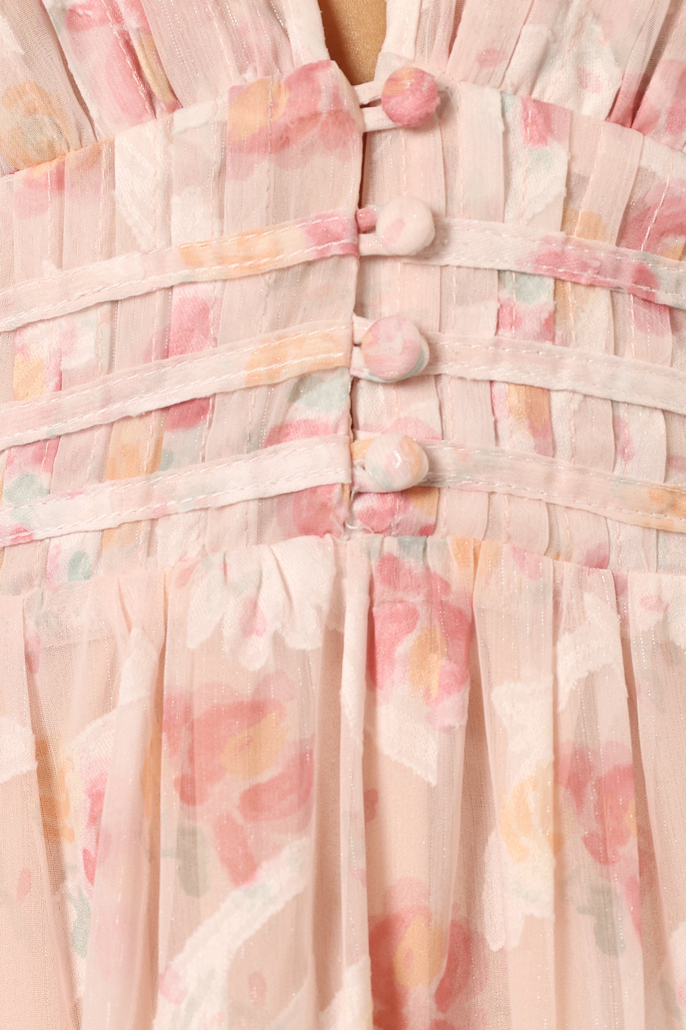 Petal and Pup USA DRESSES Daphne Ruffle Midi Dress - Pink Orange