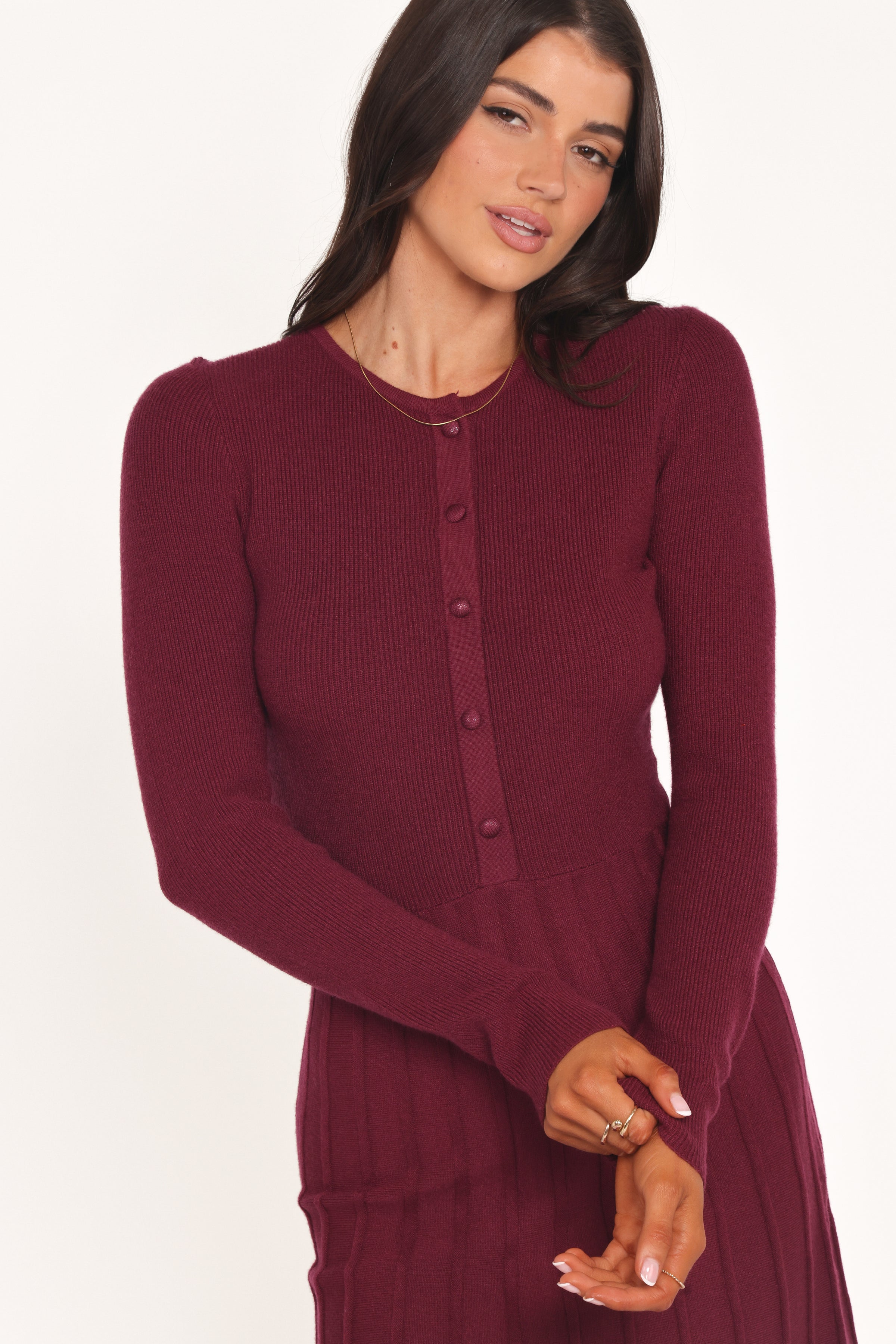 Darlina Long Sleeve Mini Dress - Burgundy, XS/S, Petal & Pup Darlina Long Sleeve Mini Dress - Burgundy, XS/S, Petal & Pup