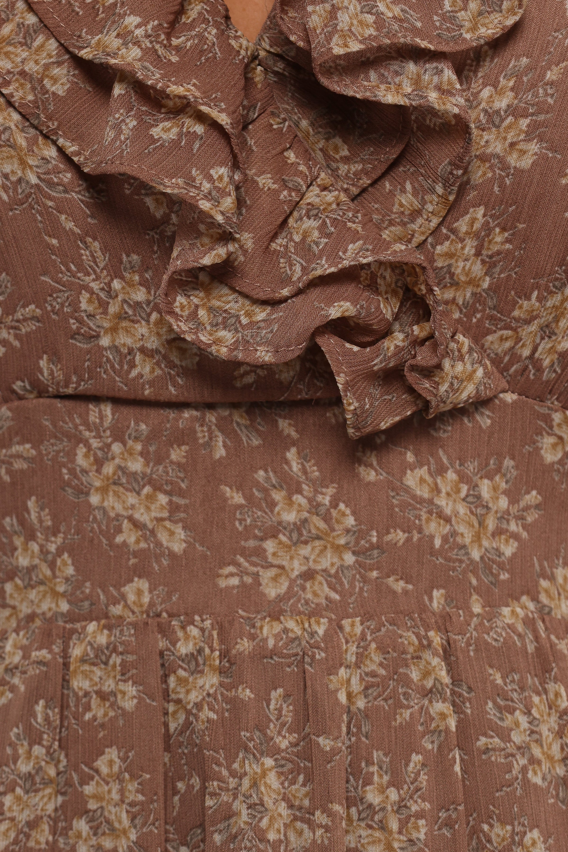 Petal and Pup USA DRESSES Dayla Maxi Dress - Brown/Light Beige