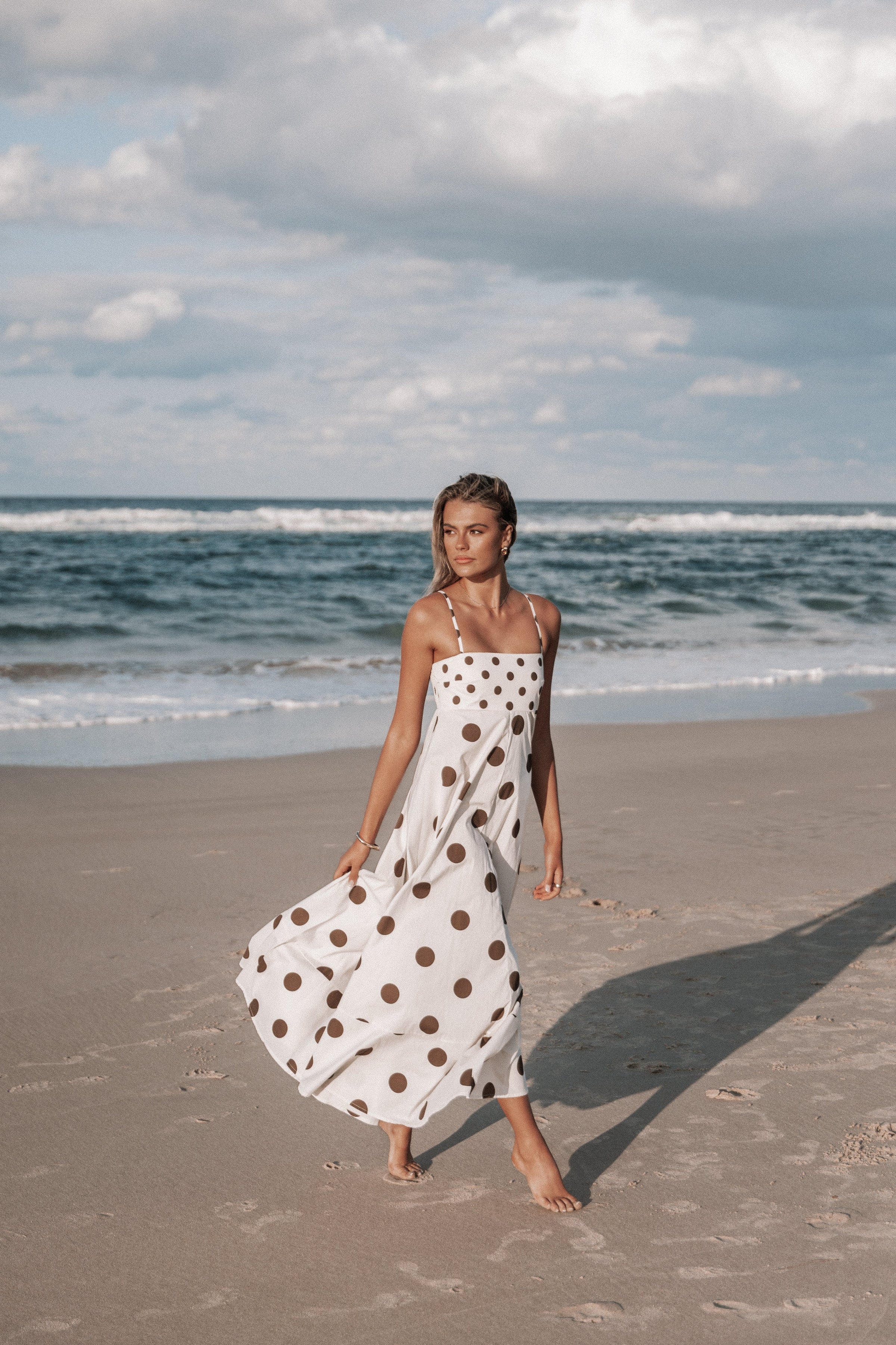 Petal and Pup USA DRESSES Deenie Maxi Dress - Chocolate Brown Spot