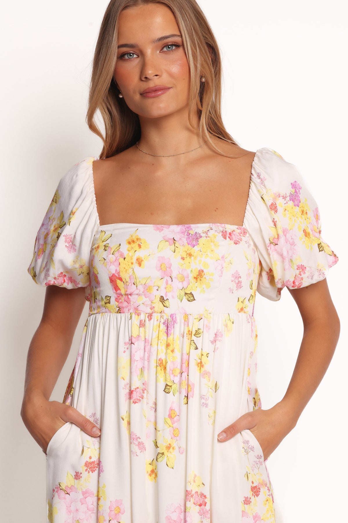 women's blue easter dresses On Your Way Light Blue Easter Floral Babydoll Dress – Shop the Mint