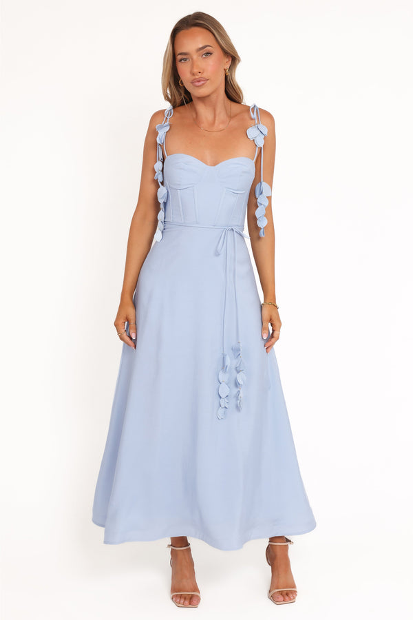 Petal and Pup USA DRESSES Della Midi Dress - Pale Blue