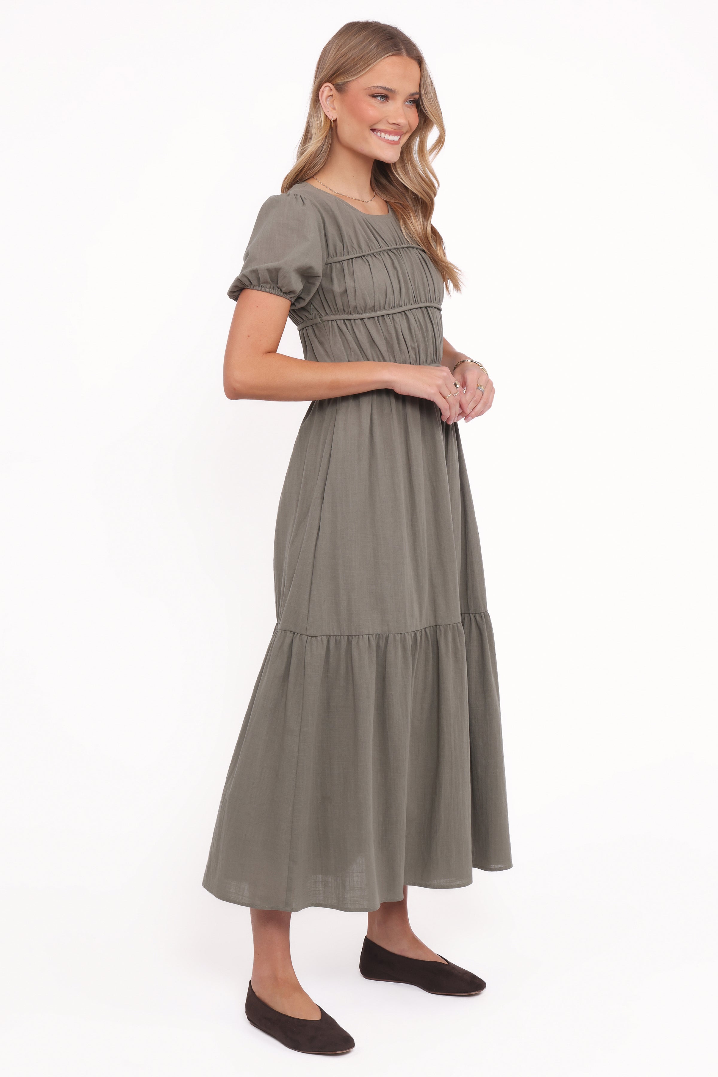 Petal and Pup USA DRESSES Deloria Maxi Dress - Olive