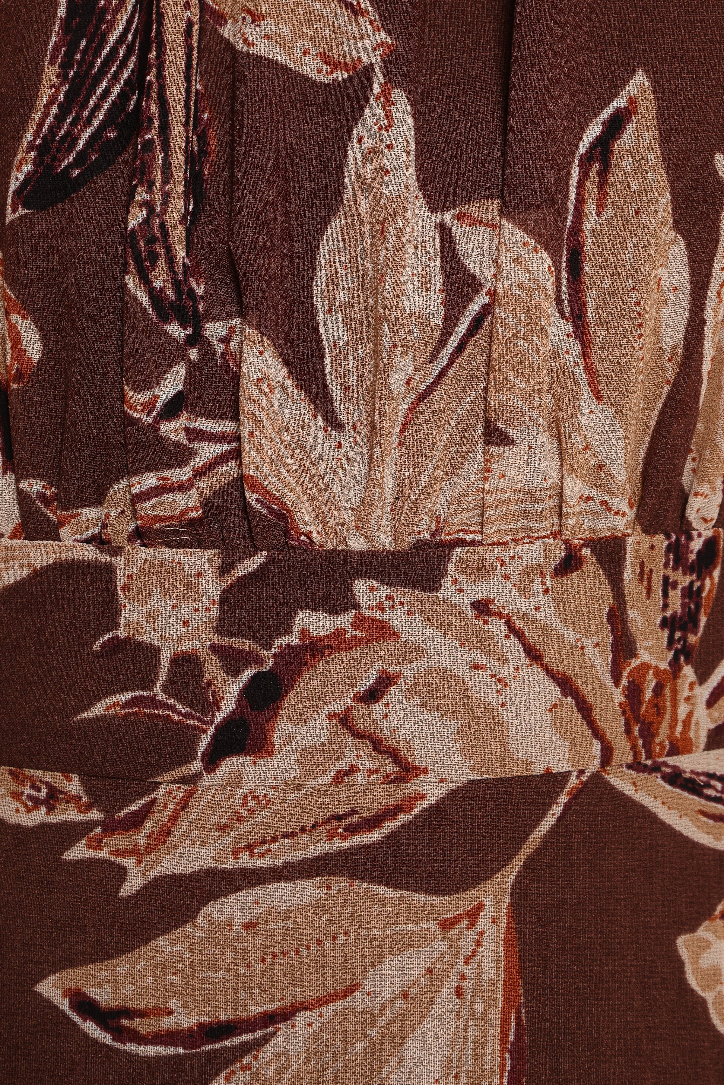 Petal and Pup USA DRESSES Delphine Maxi Dress - Brown Floral