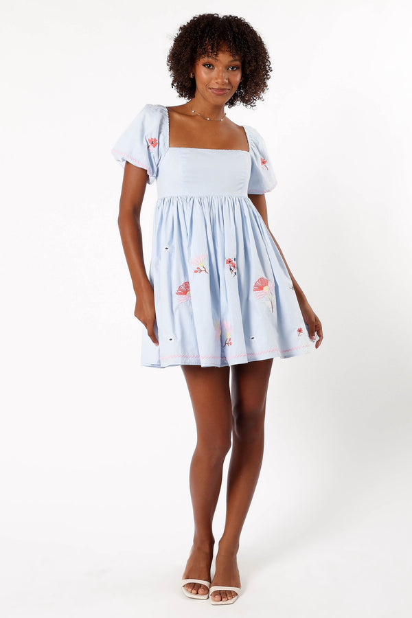 Petal and Pup USA DRESSES Dianna Mini Dress - Blue