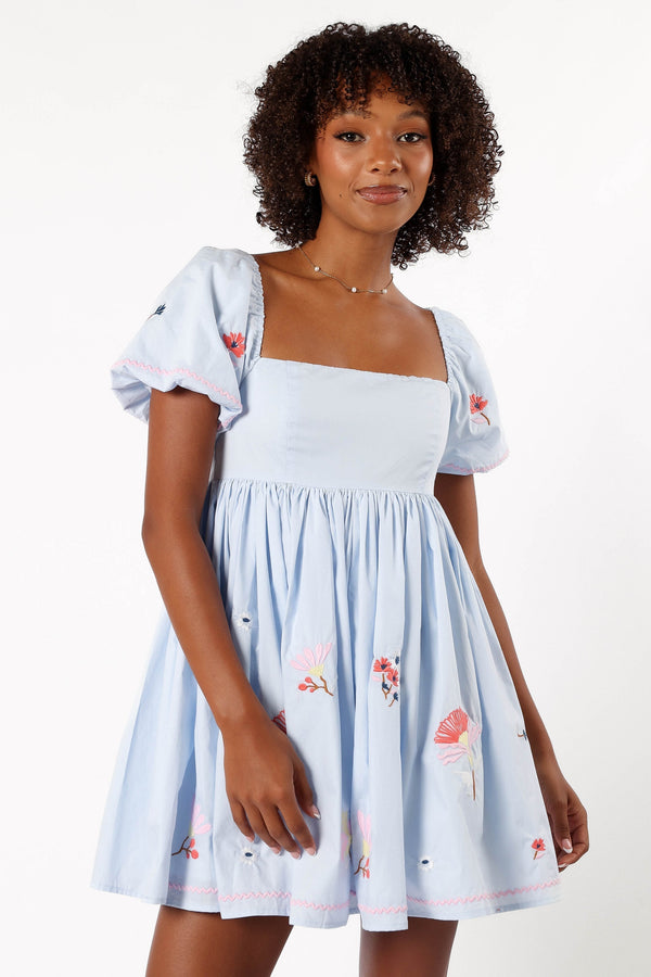 Petal and Pup USA DRESSES Dianna Mini Dress - Blue