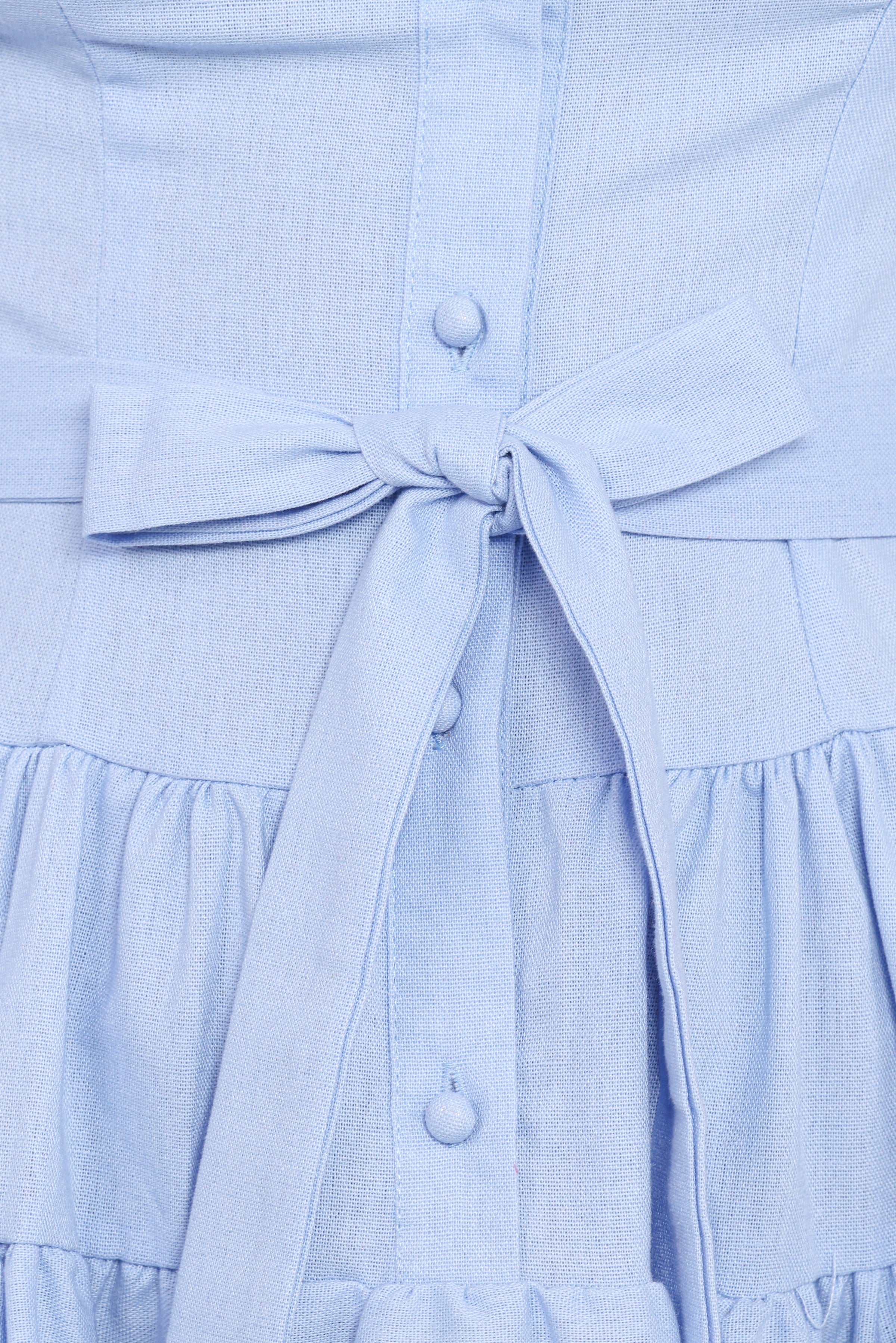 Petal and Pup USA DRESSES Diantha Long Sleeve Mini Dress - Blue (Hold for Amazon)