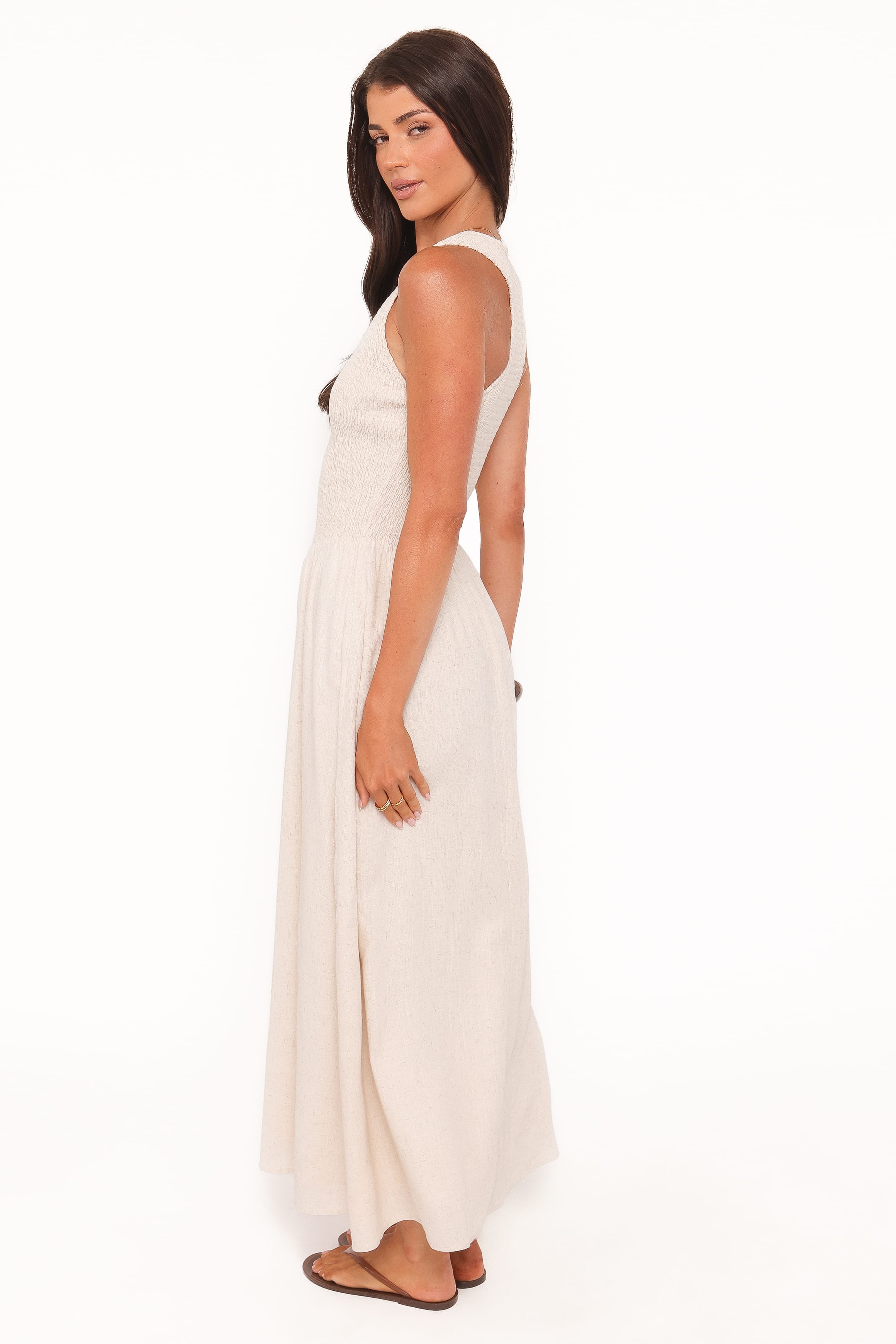 Petal and Pup USA DRESSES Dimity Maxi Dress - Oatmeal