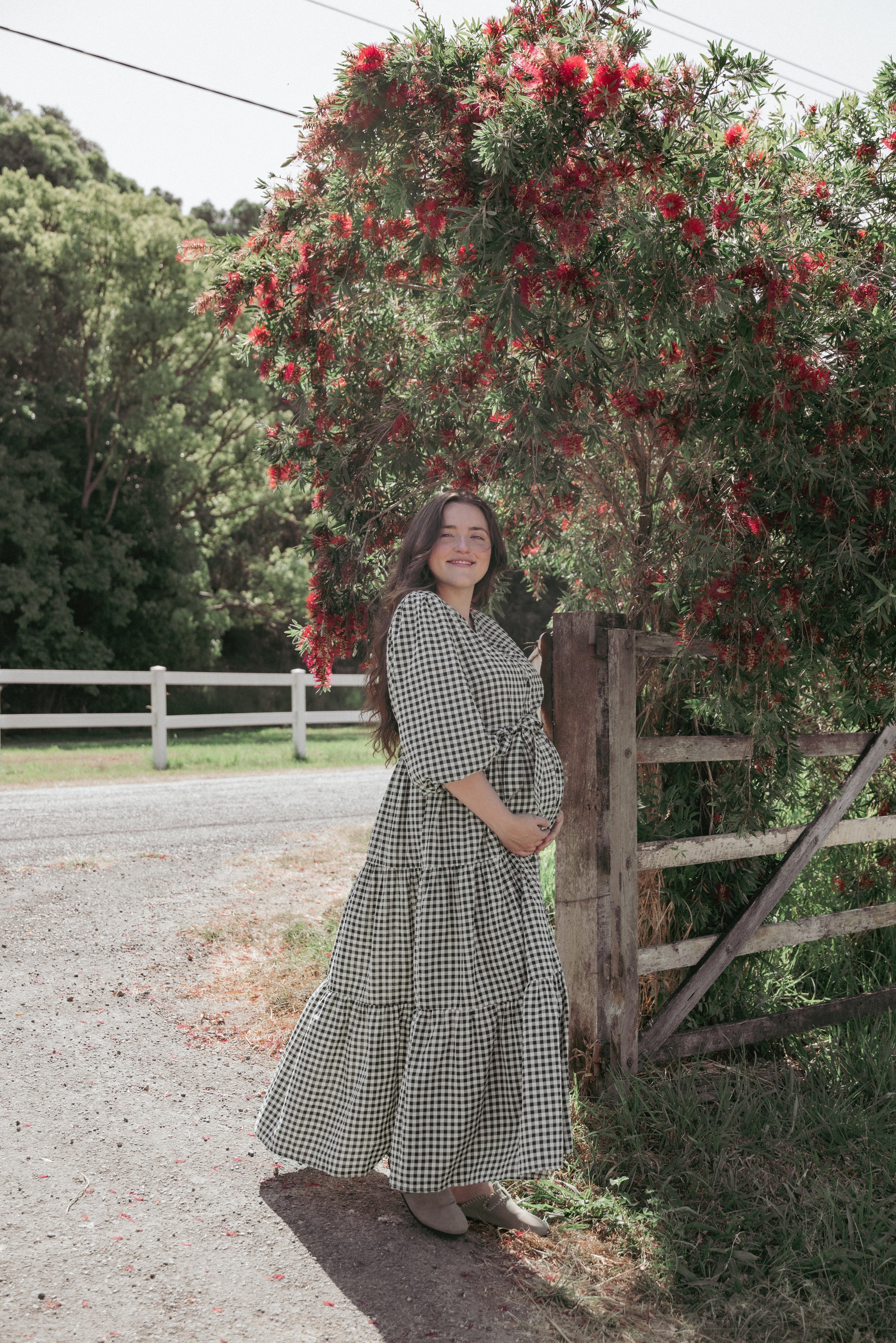 Petal and Pup USA DRESSES Dixon Maxi Dress - Black Cream Gingham