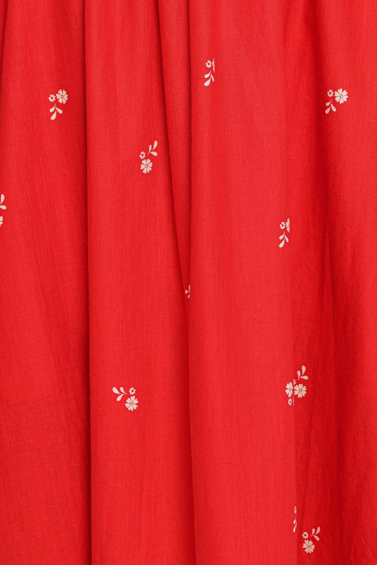 Petal and Pup Women's Domenica Shirred Long Sleeve Midi Dress - Red Floral Bandana
