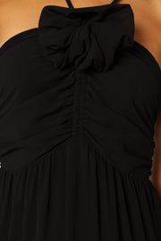 Petal and Pup USA DRESSES Dottie Halterneck Maxi Dress - Black