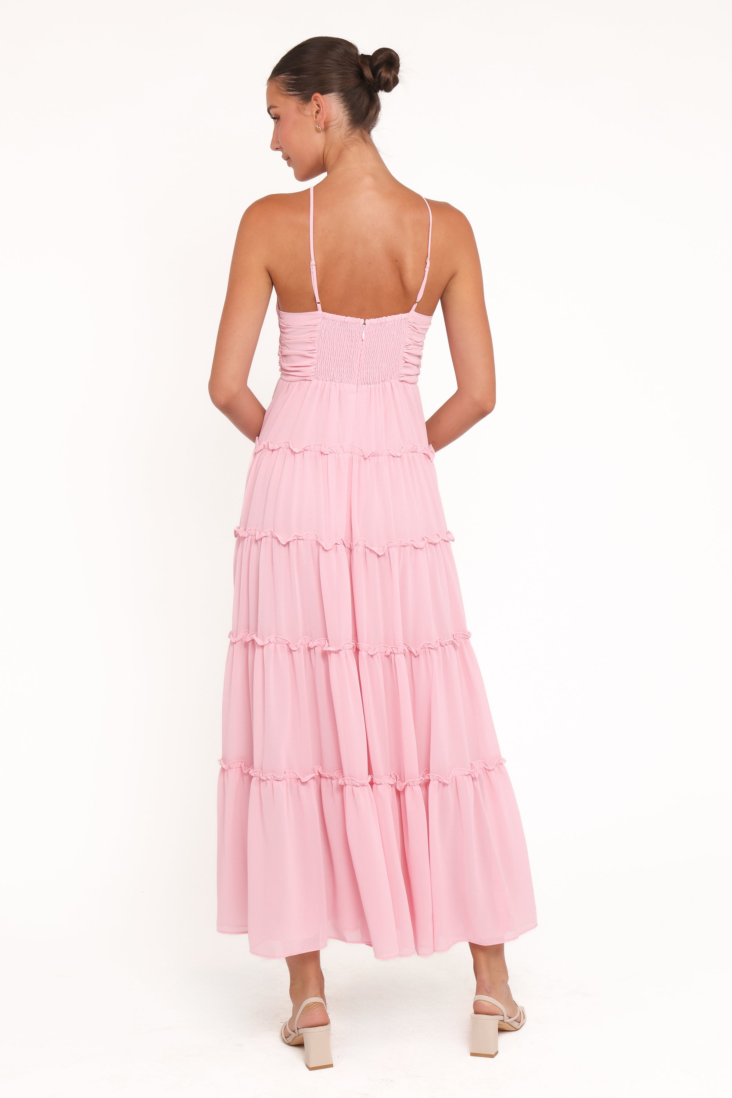 Petal and Pup USA DRESSES Dottie Halterneck Maxi Dress - Pink