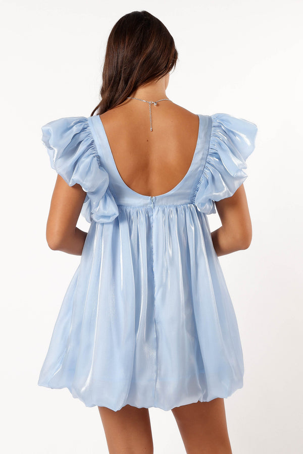 Petal and Pup USA DRESSES Dulip Frill Sleeve Mini Dress - Blue