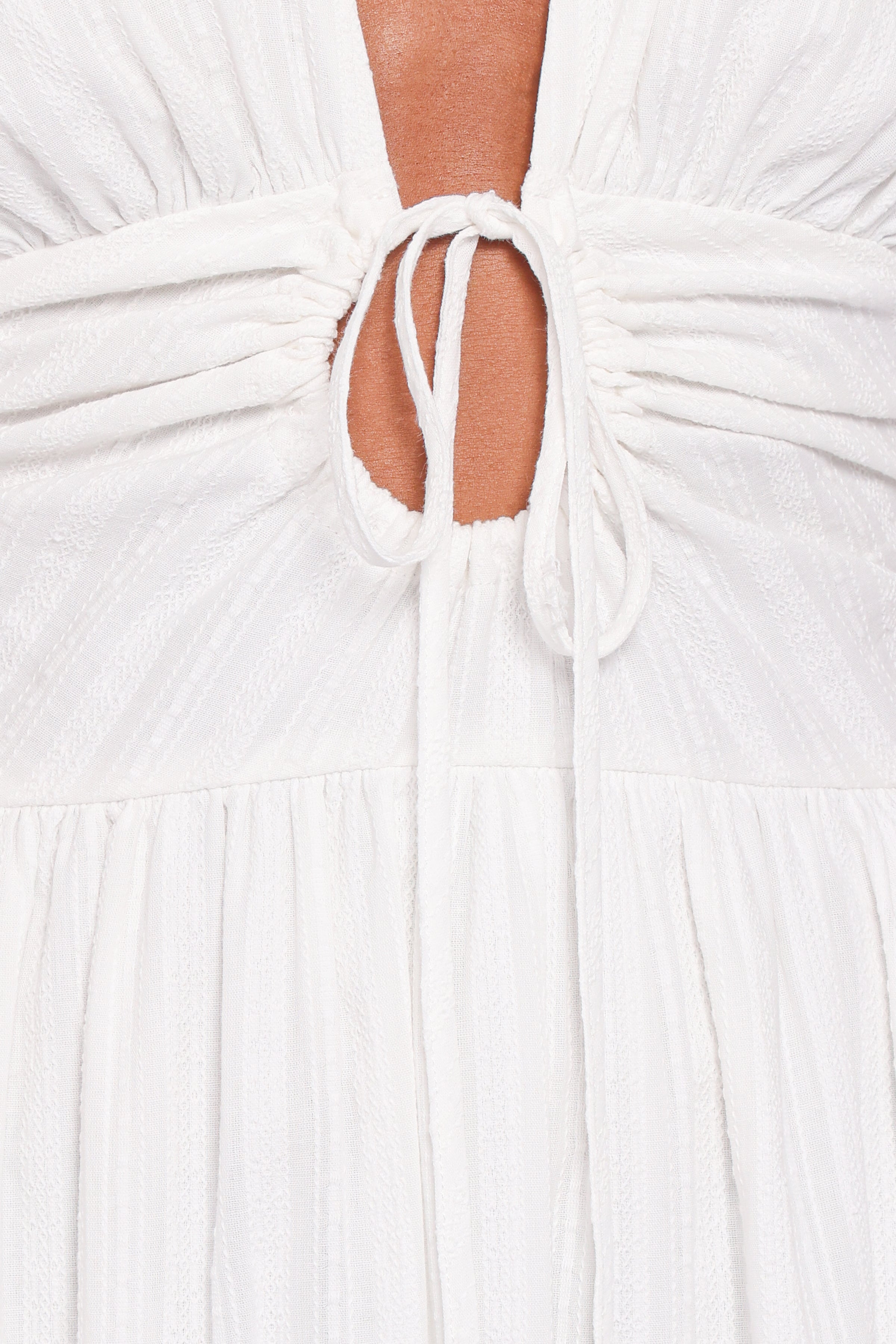 Petal and Pup USA DRESSES Edel Short Sleeve Maxi Dress - White