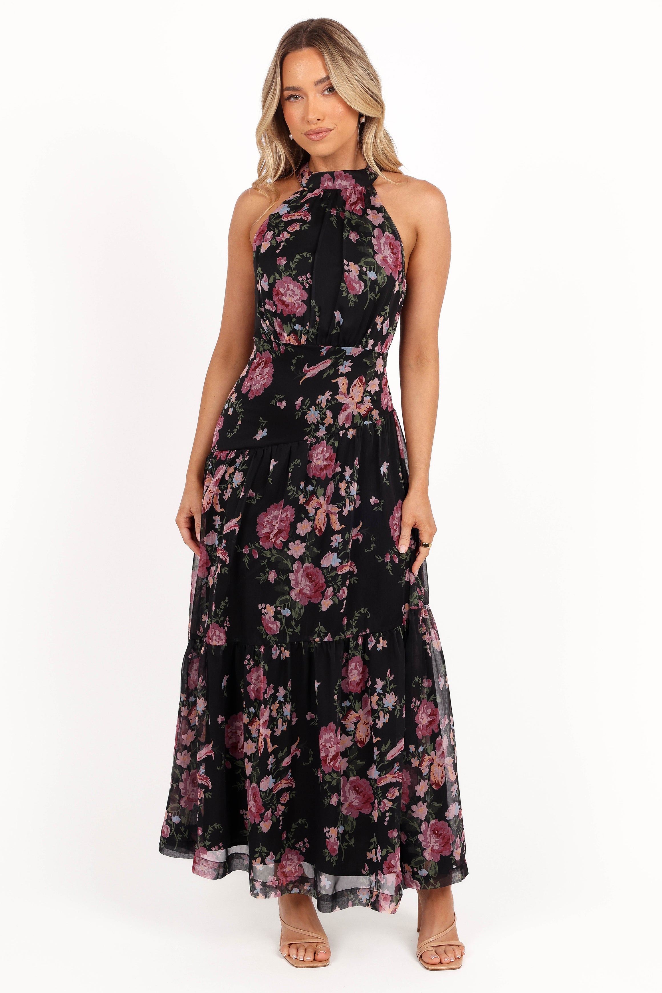 Petal and Pup USA DRESSES Eden Maxi Dress - Black Floral