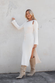 Petal and Pup USA DRESSES Edina Midi Dress - White