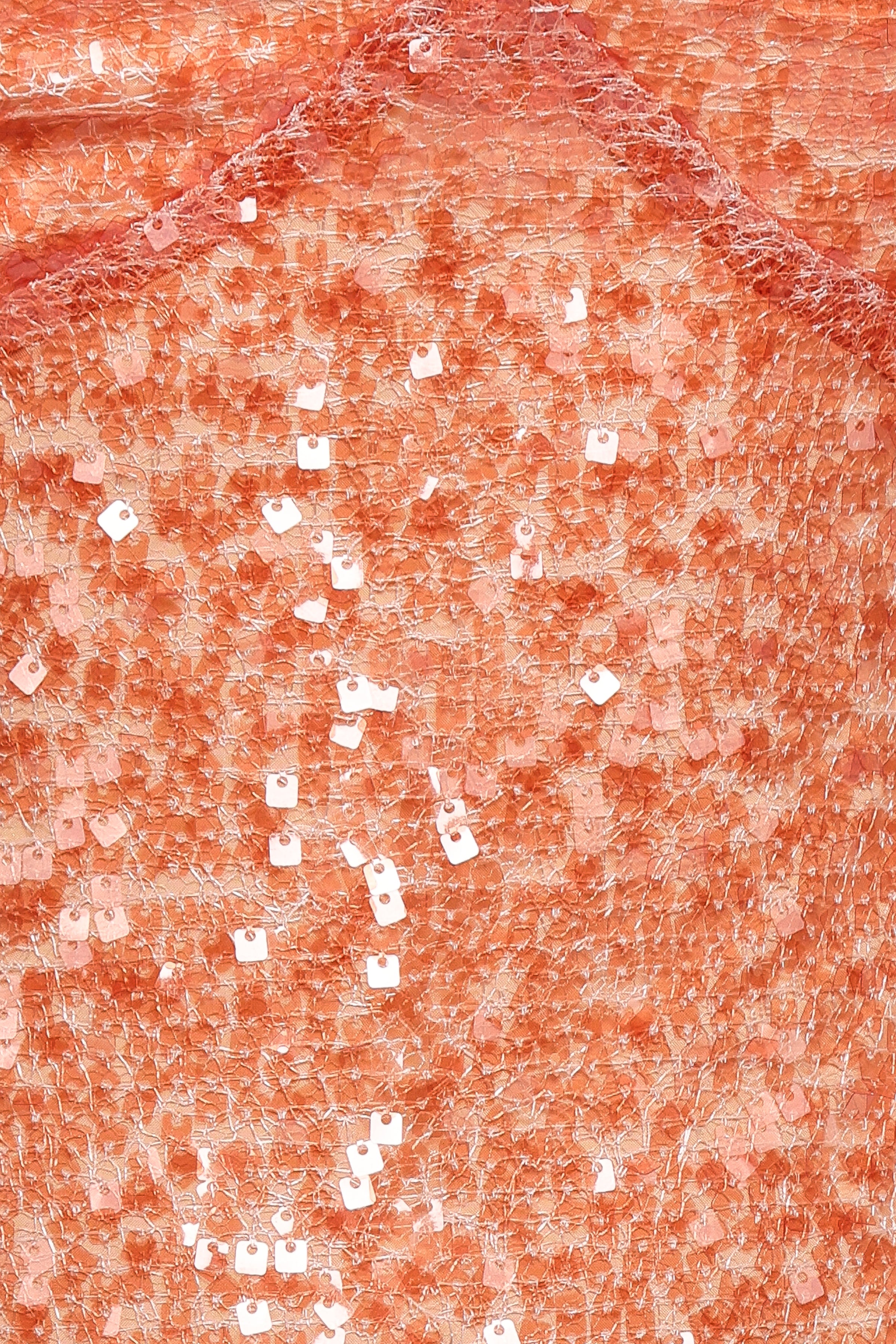 Petal and Pup USA DRESSES Eisley Halter Midi Dress - Orange Sequin