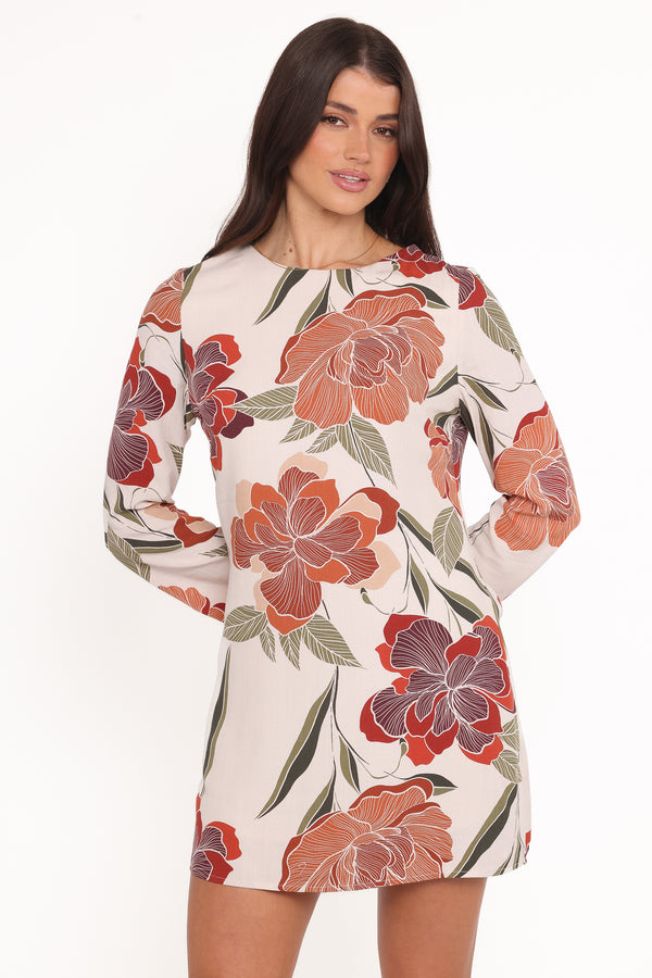 Petal and Pup USA DRESSES Elanira Mini Dress - Fall Floral