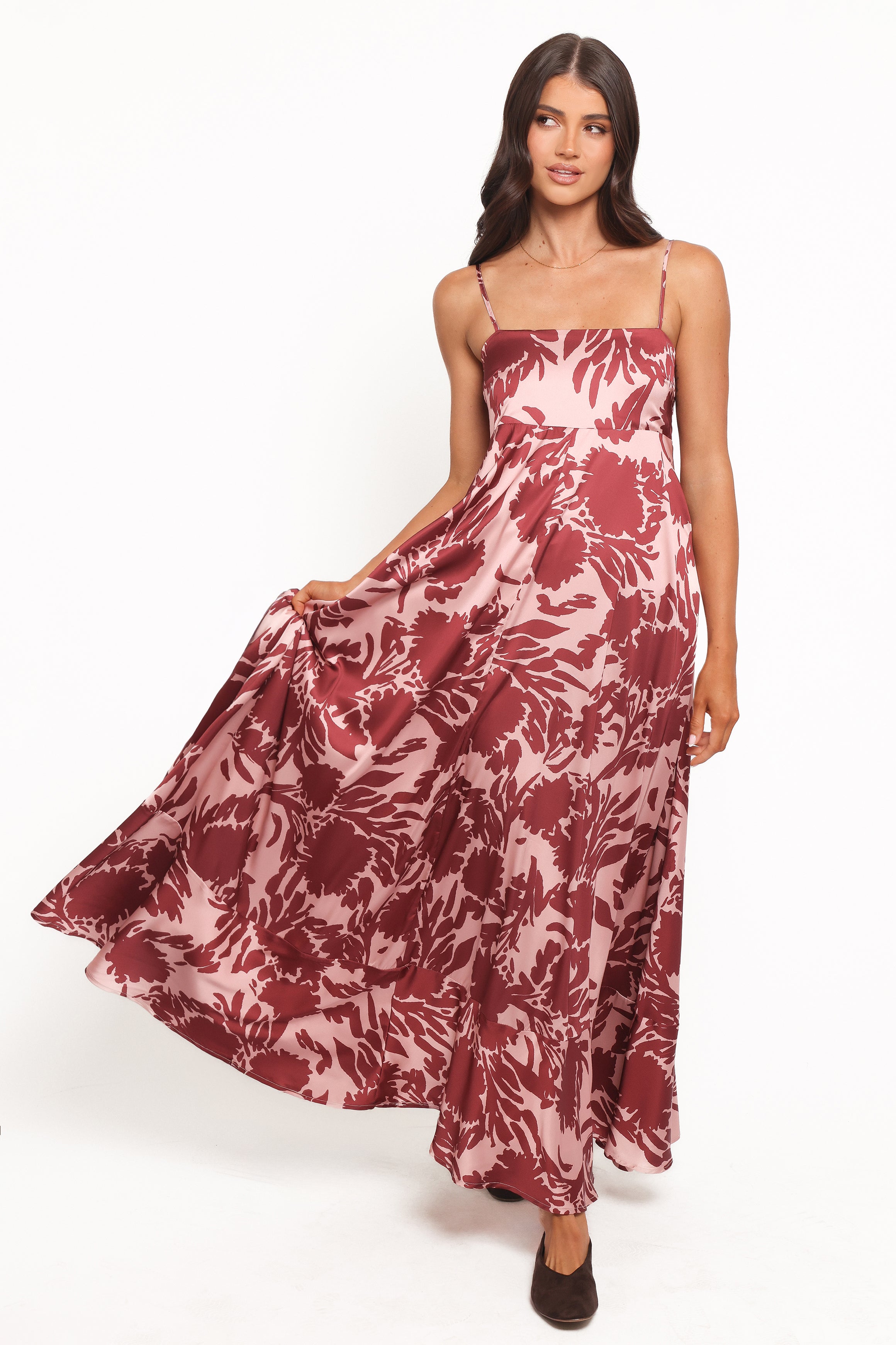 Petal and Pup USA DRESSES Elanor Maxi Dress - Pale Burgundy