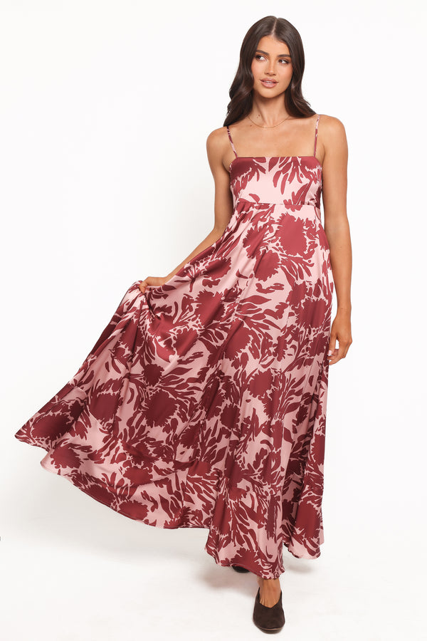 Petal and Pup USA DRESSES Elanor Maxi Dress - Pale Burgundy