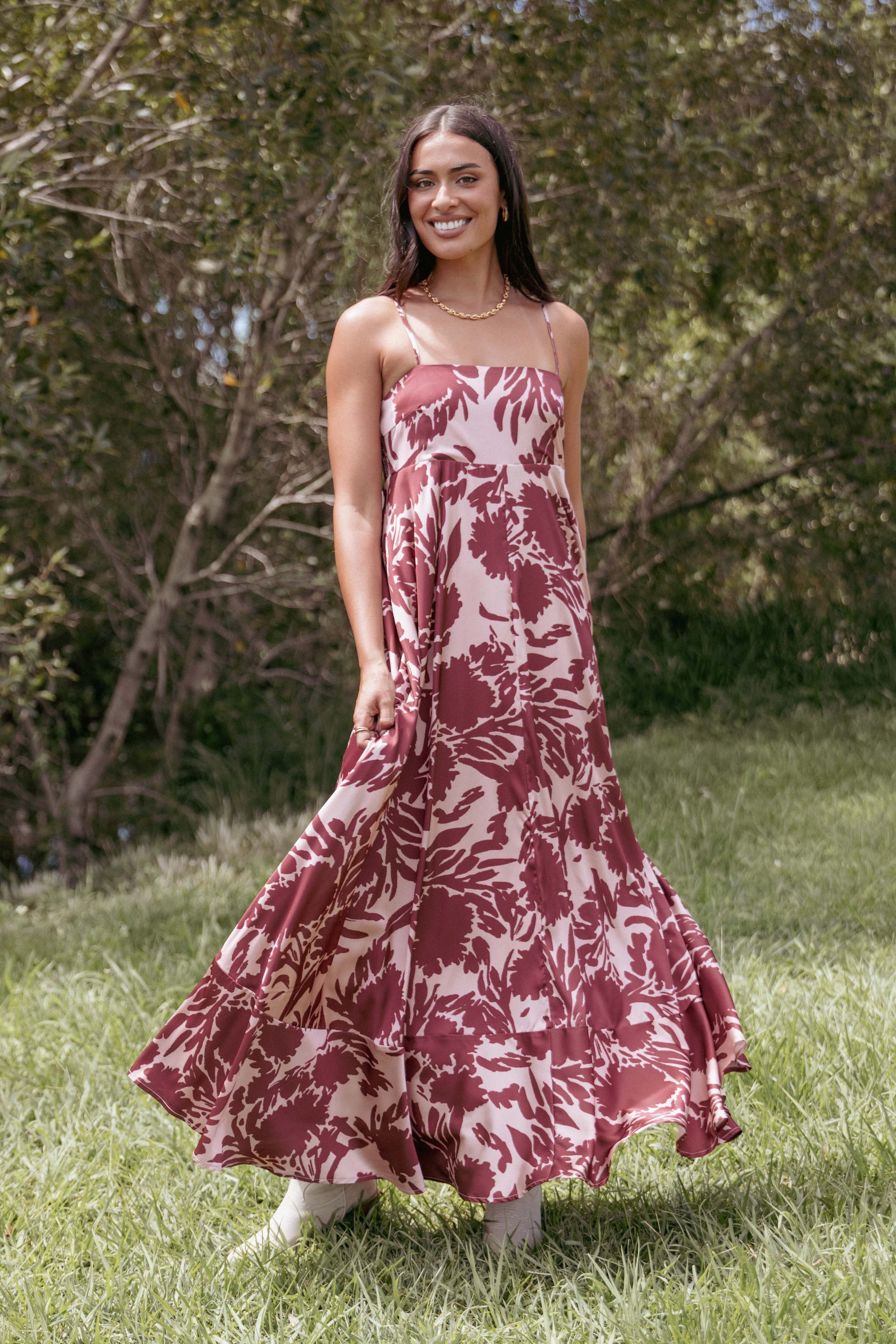 Elanor Maxi Dress - Pale Burgundy Elanor Maxi Dress - Pale Burgundy