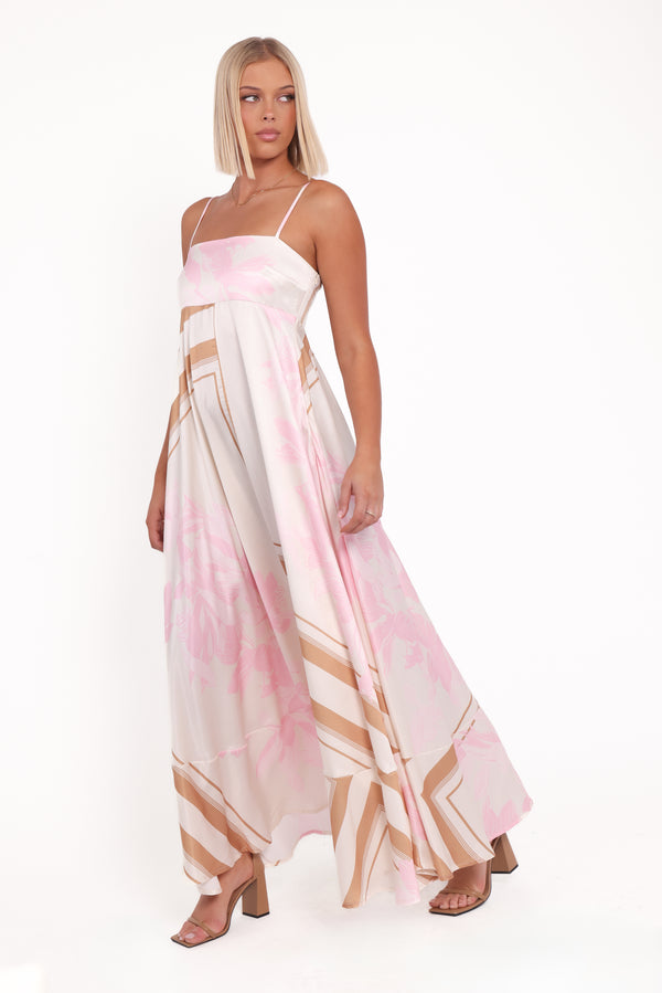 Petal and Pup USA DRESSES Elanor Maxi Dress - Pink Print