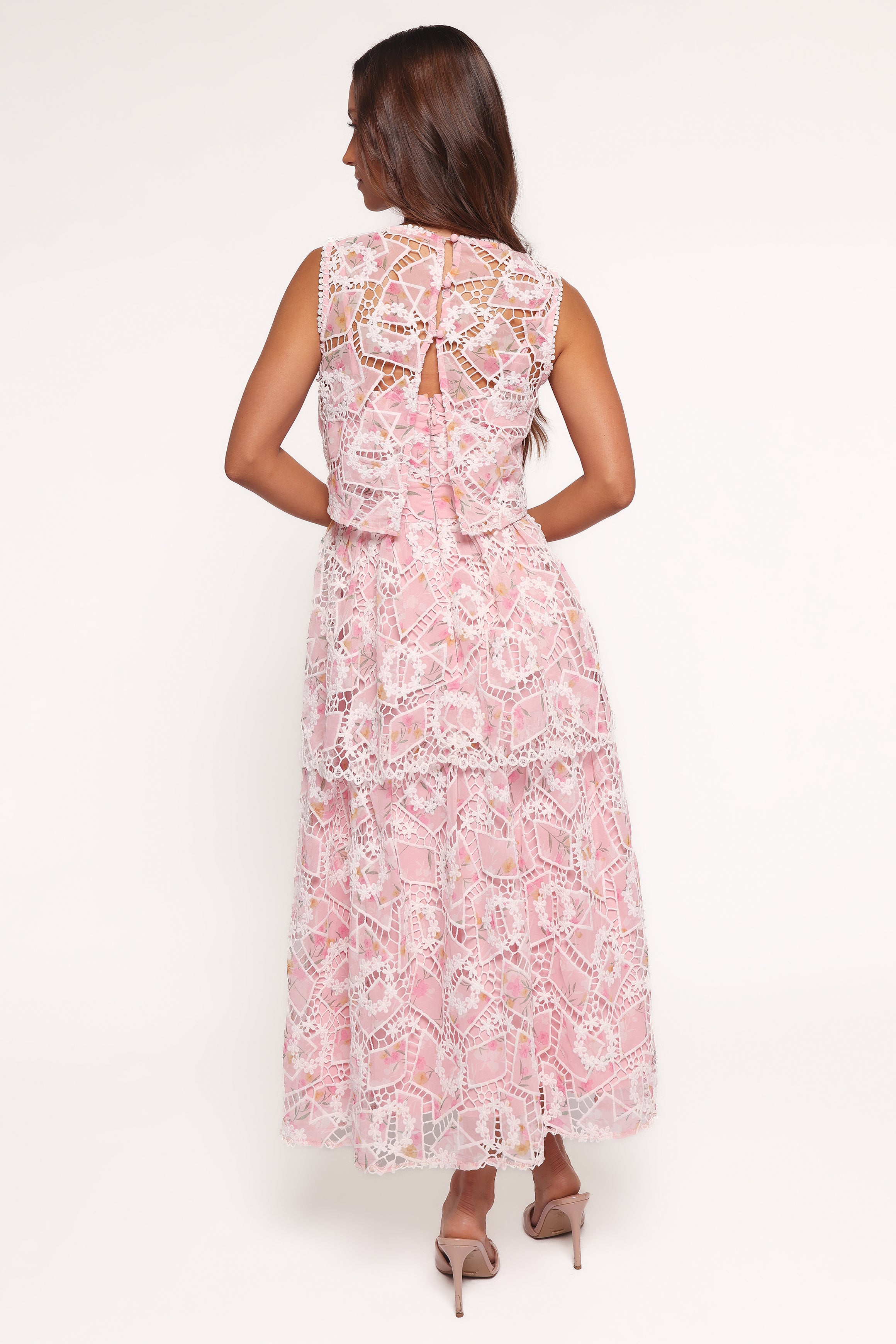 Petal and Pup USA DRESSES Eleanora Midi Dress - Pink Floral