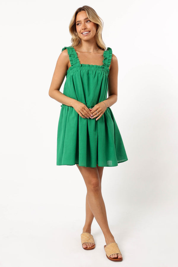 Petal and Pup USA DRESSES Elena Mini Dress - Green