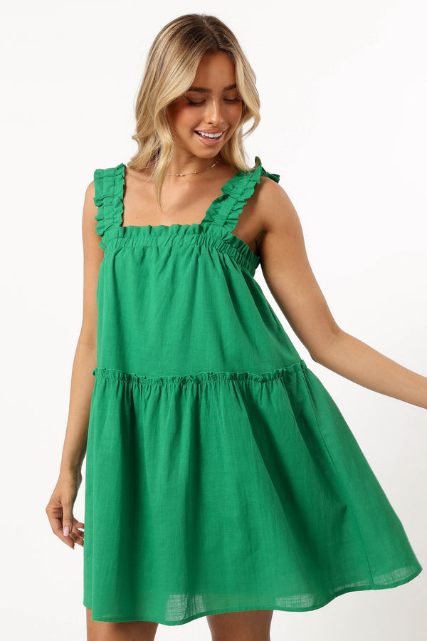 Petal and Pup USA DRESSES Elena Mini Dress - Green