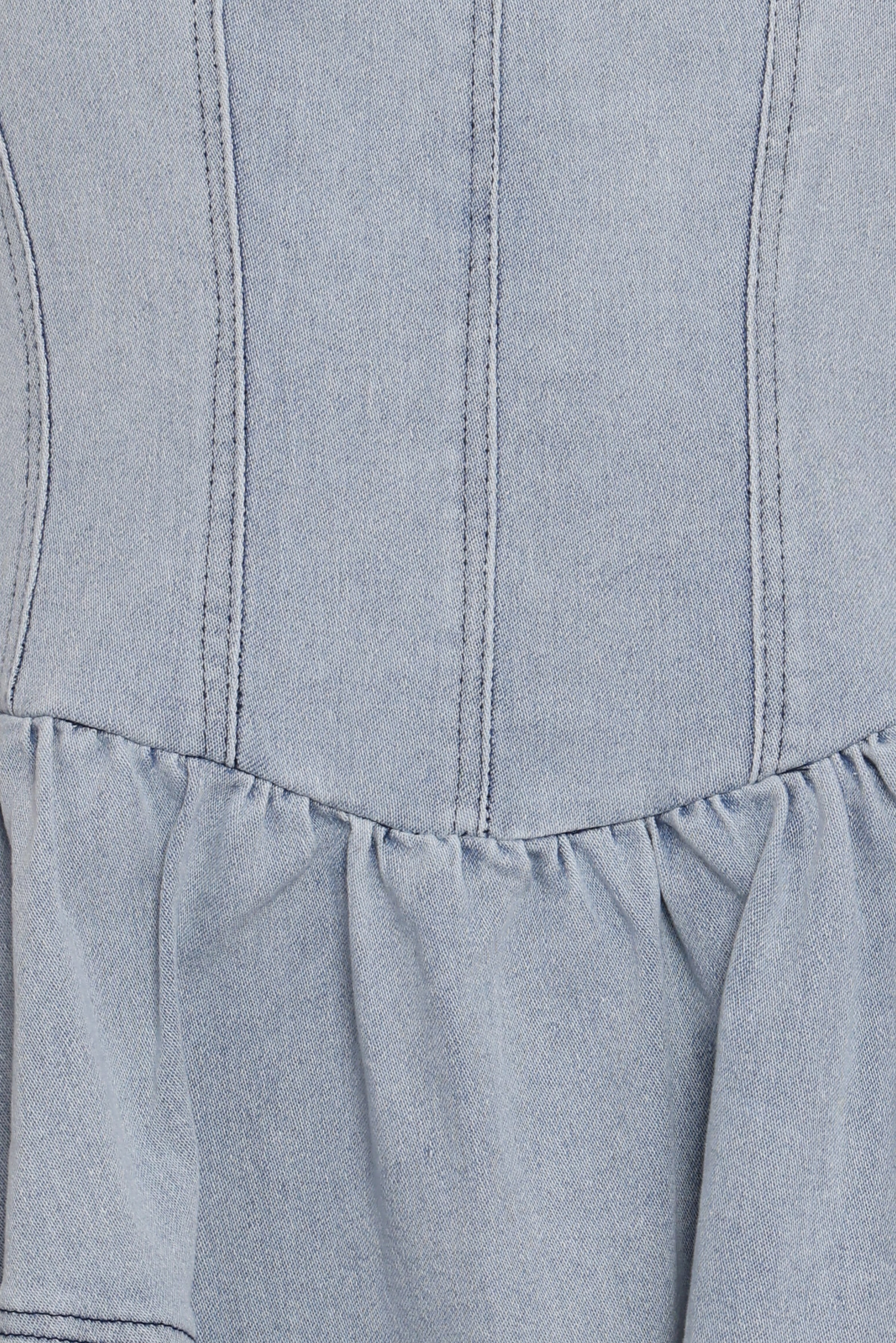 Petal and Pup USA DRESSES Ellen Strapless Mini Dress - Light Denim