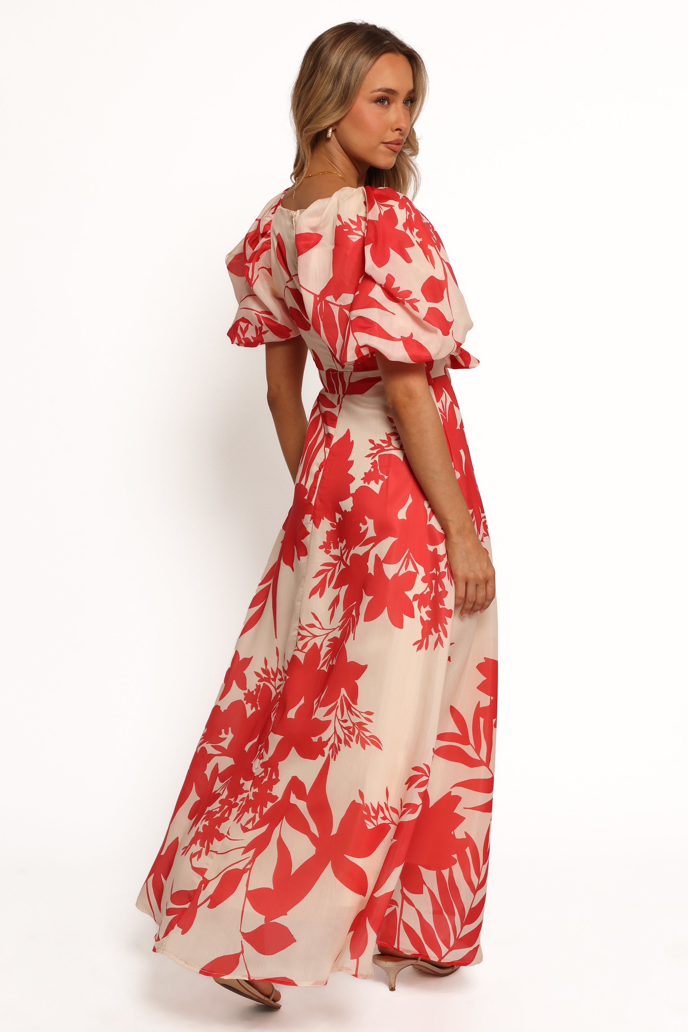 Petal and Pup USA DRESSES Ellery Midi Dress - Red Floral