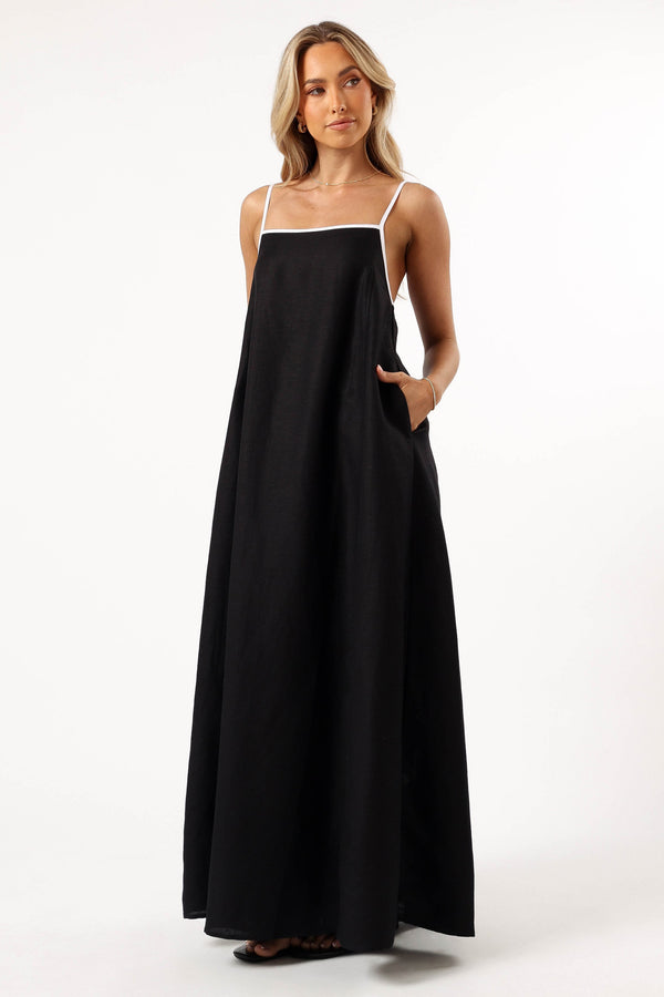 Petal and Pup USA DRESSES Elliana Maxi Dress - Black