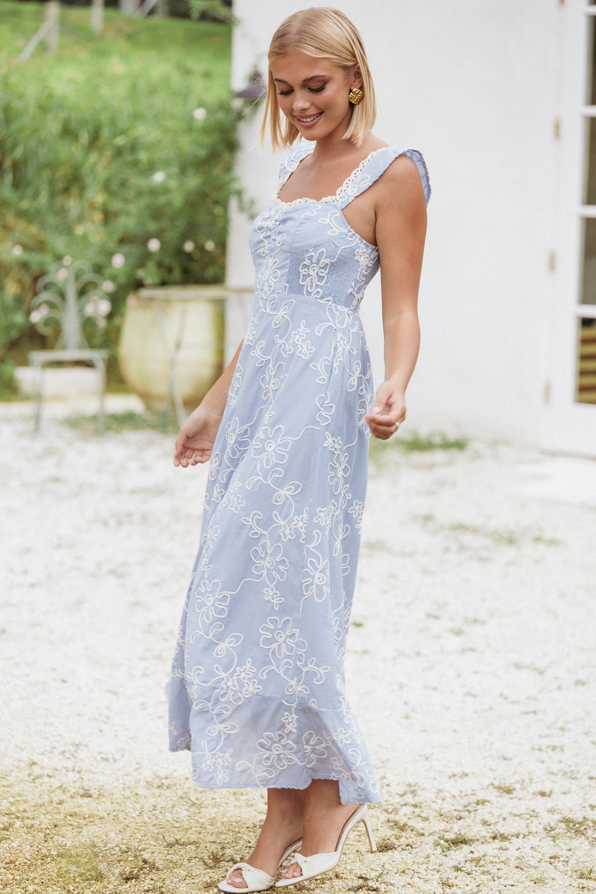 Petal and Pup Women's Ellise Midi Dress - Blue Petal and Pup Women's Ellise Midi Dress - Blue