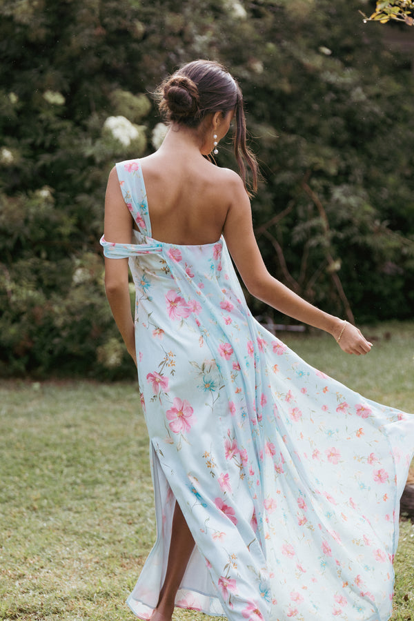Petal and Pup USA DRESSES Eloisa Maxi Dress - Blue Floral