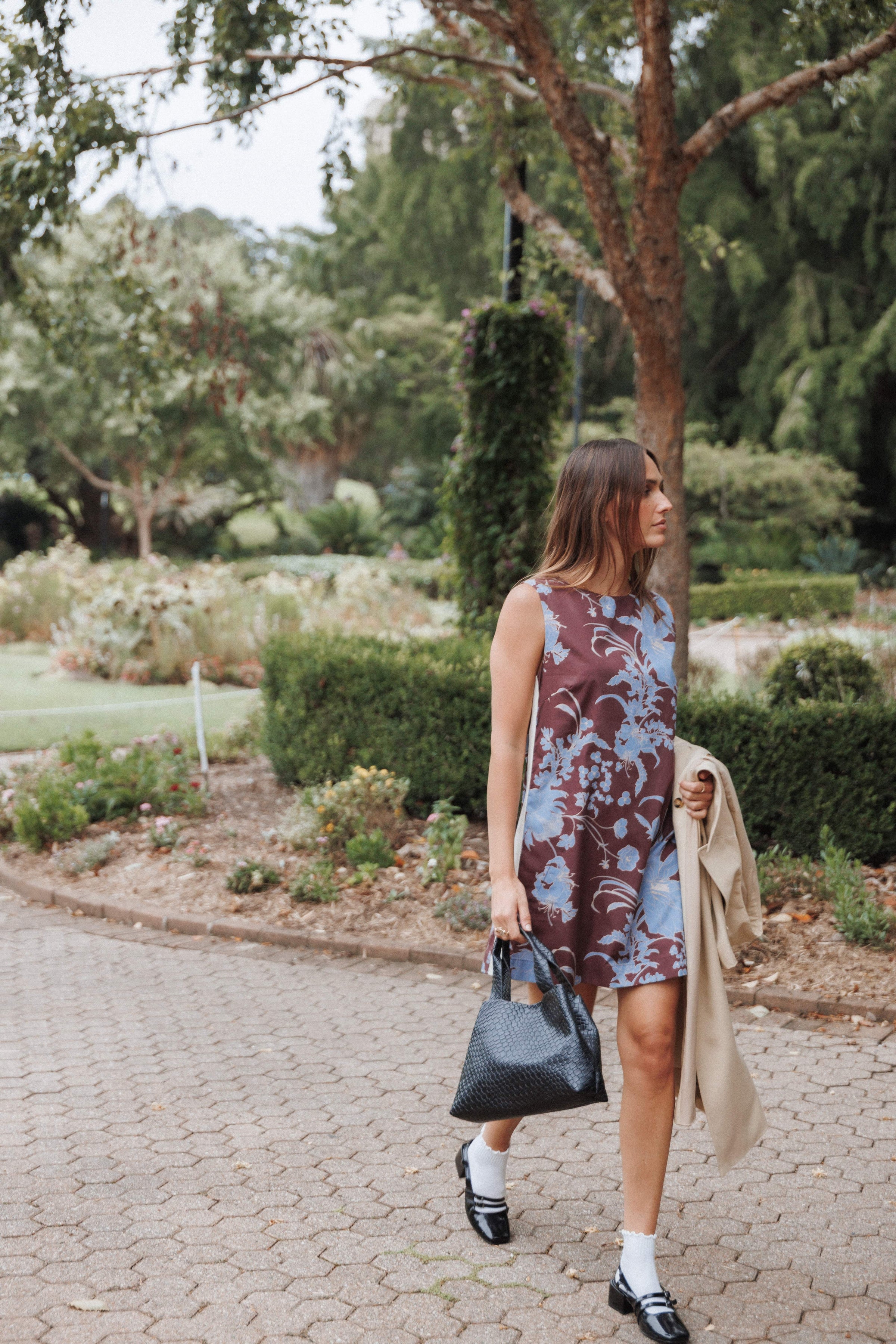 Petal and Pup USA DRESSES Elorna Mini Dress - Burgundy Floral